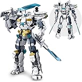 HIGH GODO Ice Warrior Mech Building Set, Cool City Protector Battle Model for Adults Teens 14+, Creative Action Robot Gifts P