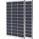 Renogy Solar Panels 100W 2PCS, N-Type Solar Panel 25% High-Efficiency 16BB | 200 Watt Solar Panel for 12V Battery Systems, IP67 PV Module for RV Marine Rooftop Farm Trailer Cabin Home Off-Grid