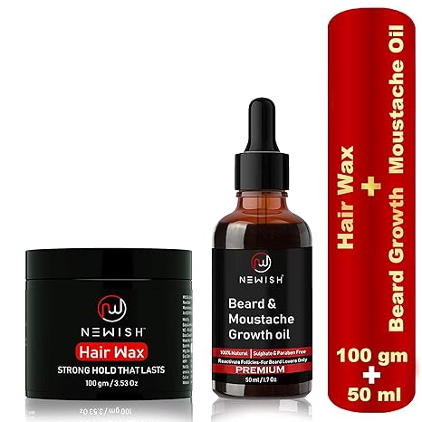 Newish Hair Care Combo For Hair Wax And Beard Growth Oil Men
