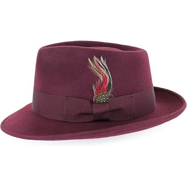 Chapeau Fedora Gamble & Gunn 100% Laine Feutrée Noir - Style Classique Vintage - Neuf Avec étiquettes