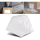 Packing List Enclosed Pouches 4.5 x 5.5 – Clear Self-Adhesive Shipping Label sleeves Waterproof list envelopes for Slips, Invoices 100 Pack clear shipping label pouch