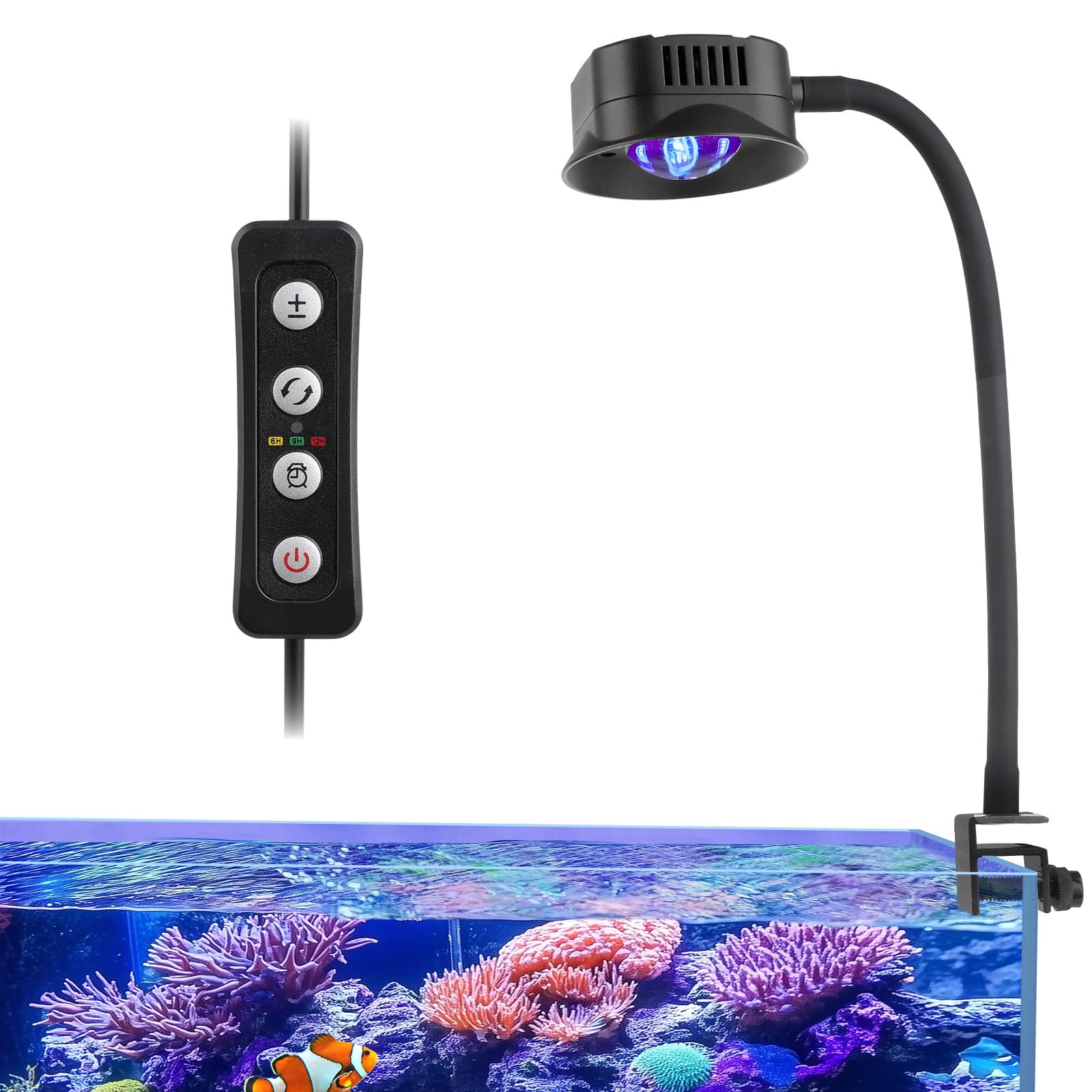 Photo 1 of hygger 36W Saltwater Aquarium Light, Reef Light for Corals with Timer Adjustable Color and Brightness, Fish Tank Light with Controller for Marine Aquarium LED 16 to 20-Inch