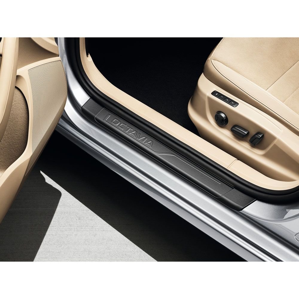 Skoda door sills, black, front rear, door sills, ledges, 5E0071303