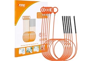 32 Inch Anti-Break Metal Drain Snake, Hair Clog Remover, Drain Cleaner Tool with Nylon Coating Sink Snake, Drain Clog Remover