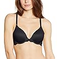 Maidenform Womens One Fab Fit Extra Coverage Lace T-Back Bra(07112)-Black-36C