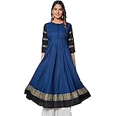 Yash Gallery Women's Cotton Slub Solid Anarkali Kurta For Summer