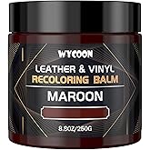 WYCOON Leather Recoloring Balm & Color Restorer | Maroon Leather Dye, Paint & Repair Kit for Furniture, Couches, Car Seats, Shoes | Restore Faded & Scratched Surfaces