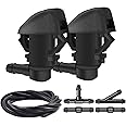 Windshield Washer Nozzles Kit, Front Windshield Washer Nozzle Assembly and Fluid Hose with Connectors for Honda Pilot 2009-2012 2014 2015, Replaces OEM # 76810-SZA-A01ZA