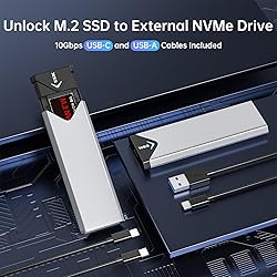 SSK M.2 NVME SATA SSD Enclosure Adapter, USB 3.2