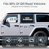 PEYOU Car Window Shades 2 Pack Breathable UV Sun Block 44.9x25.6 for Rear view 6