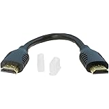 valonic 20cm kurzes, hochwertiges HDMI Kabel, vergoldete Kontakte, 3-fach geschirmt, Ultra-HD, Full-HD, 3D, 4K, ARC, True HD Dolby 7.1, DTS-HD Audio, Ethernet, CEC, 30 AWG, schwarz, 20 cm 0,2m