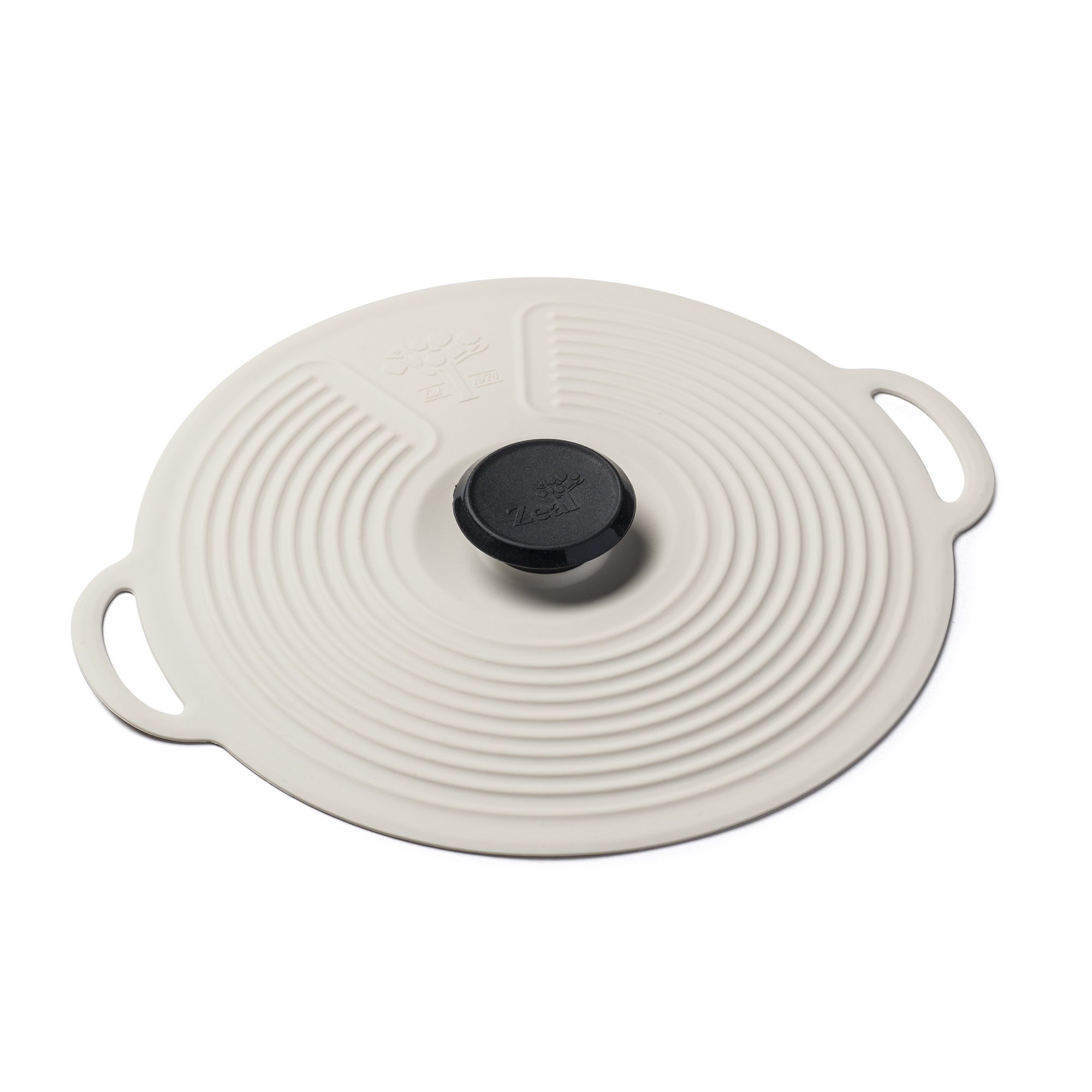 Zeal Silicone Keep Fresh Storage Airtight Seal Lid Reusable Eco-Friendly Classic Design Cream (20cm, 8")