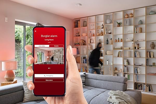 Bosch Smart Home Cmara de seguridad WiFi con giro de 360 para espacios interiores control mediante aplicacin o telfono compatible con Alexa