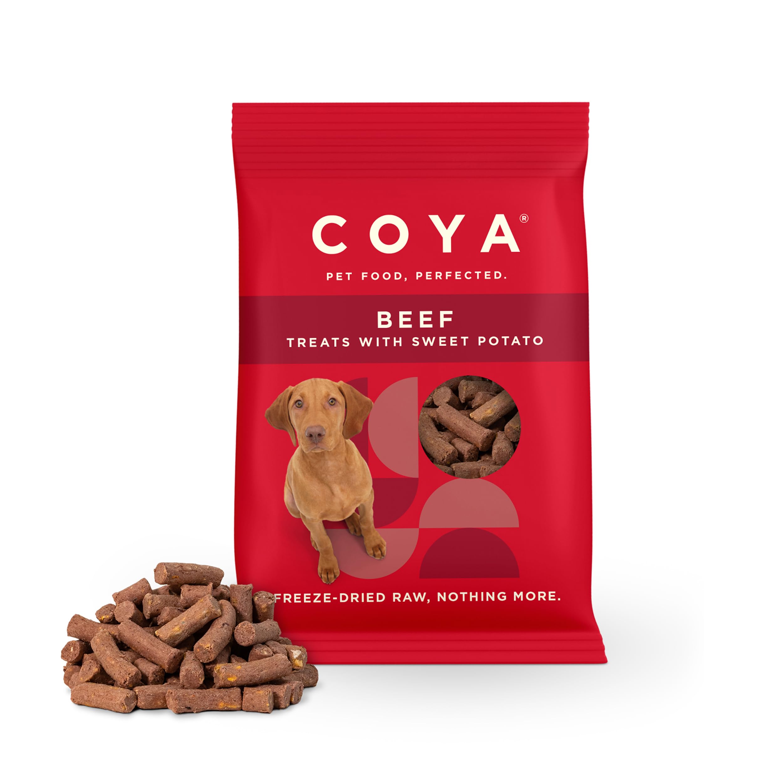 COYA Freeze Dried Dog Treats, Beef (12 x 40g) Hypoallergenic & Grain Free, Made With 90% Meat & 10% Sweet Potato | Raw Dog Treats In A Easy Freeze-Dried Solution, Raw Without The Chore