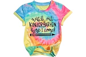 HEBBE Watch Out Kindergarten Here I Come Shirt Kindergarten Shirts for Girls Kids Back to School T Shirt Children School Tee