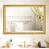 Autdot Gold Vintage Mirror, 40'' x 28'' Traditional Antique Wall Mirrors with Ornate Gold Frame, Bathroom Decorative Mirrors for Wall Decor