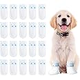 Disposable Dog Boots for Paw Protection, 20 Pcs Pet Shoes with Adjustable Self-Adhesive Bandage, Dog Disposable Foot Covers for Outdoor & Indoor Walking (Large)