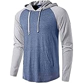 SIR7 Men's Gym Workout Active Long Sleeve Pullover Lightweight Hoodie Casual Hooded Sweatshirts