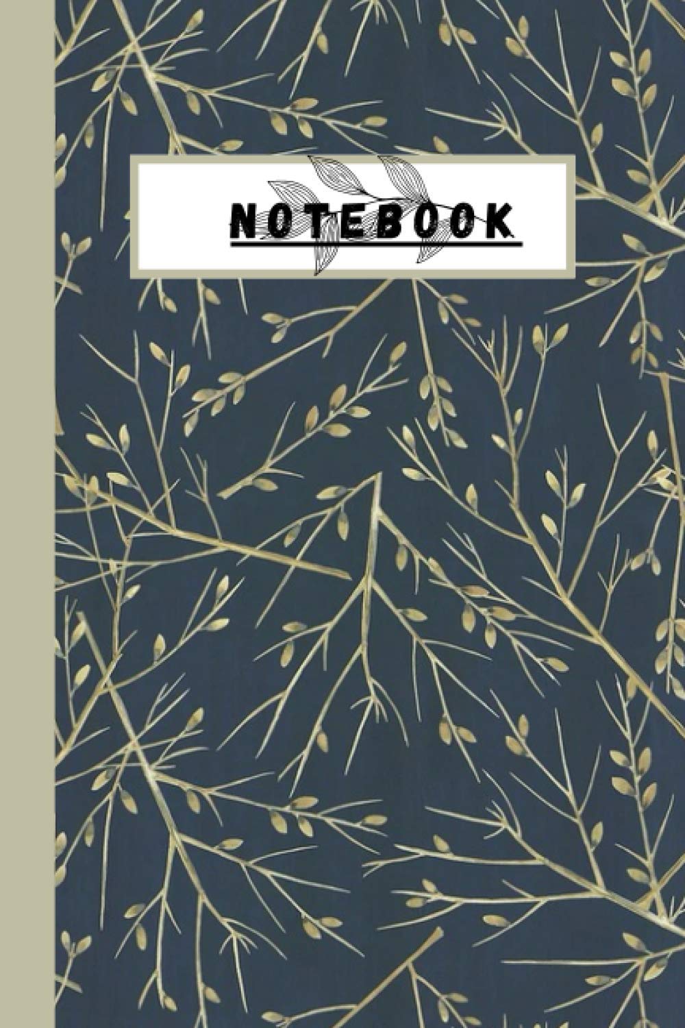 Notebook: Budding tree branches green Notebook Blank Lined Journal