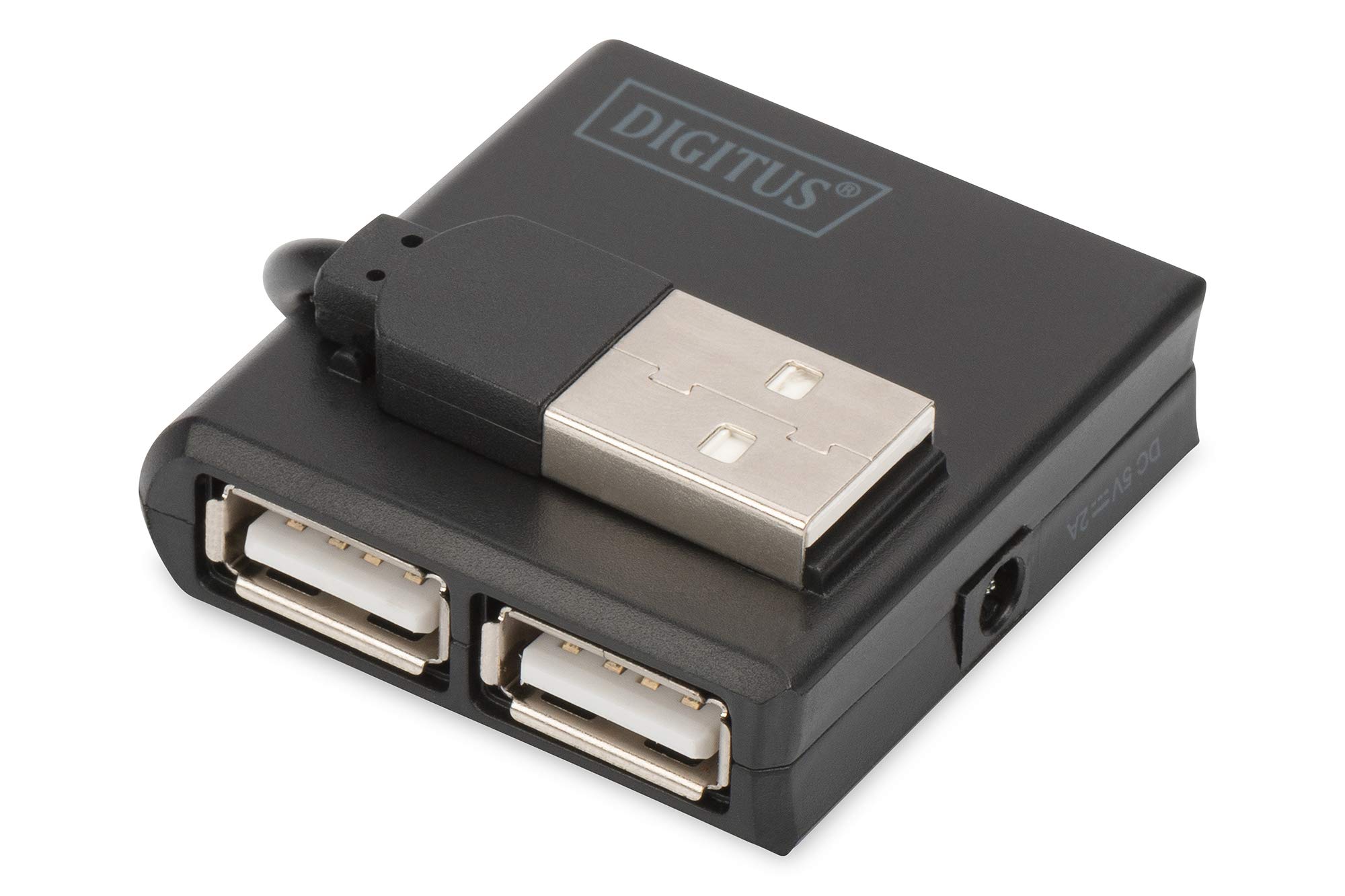 DIGITUS DA-70217 - USB Hub - 4-Port USB 2.0 Type A - Data transfer up to 480 Mbit/s - Compact & lightweight design - Plug-and-play - Compatible with PC, Notebook & Mac - Black — image 1