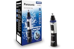 Panasonic ER-GN30-K Nose, Ear n Facial Hair Trimmer Wet/Dry with Vortex Cleaning System, Black