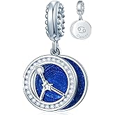 Zodiac Sign Charms for Charm Bracelets - 925 Sterling Silver Necklace Pendants, 12 Constellation/Horoscope Star Dangle - Dangling Birthstone Beads, Birthday Gifts for Women/Men.