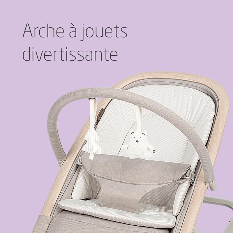 Kori Transat Bébé 2-en-1, Arche à Jouets, 0-15kg, Classic Beige