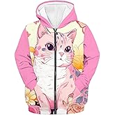 Animepark Girls' Hoodies Sweatshirts Zipper Tops For Boys Long Sleeve Sweater with Pockets