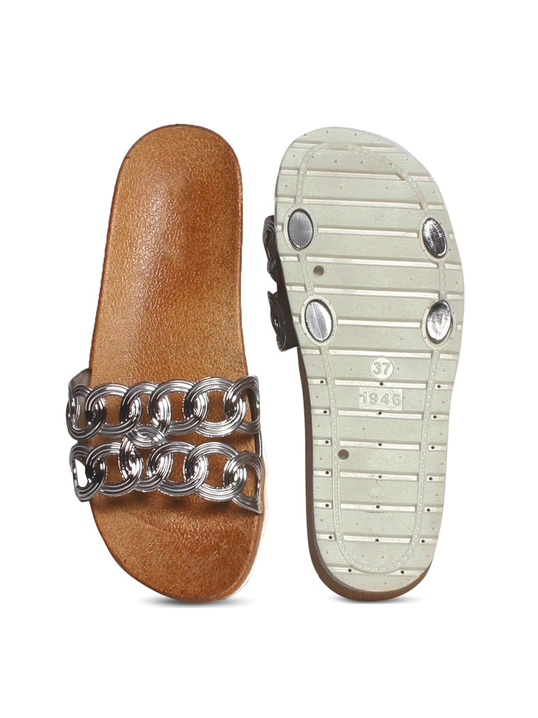 meriggiare women grey synthetic flats