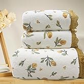 ABREEZE Floral Bath Towel Set,3 pcs,Coral Velvet Soft Absorbent Towels for Valentine's Day (1 Bath Towel,2 Hand Towels)