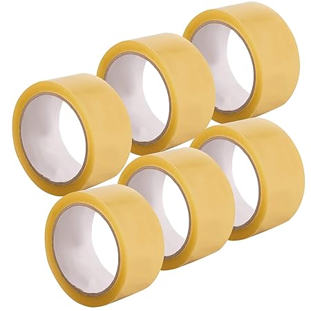 Alaskaprint 6 Rollen 48mm x 66m PP Transparent Paket Klebeband breit Packet Paketklebeband Paketband Kleberolle Packband für 