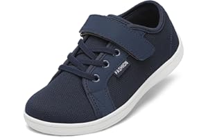 TIKVAW Little/Big Kids Barefoot Shoes Boys Breathable Walking Sneakers Girls Lightweight Wide Toe Box Shoes for Indoor Outdoor