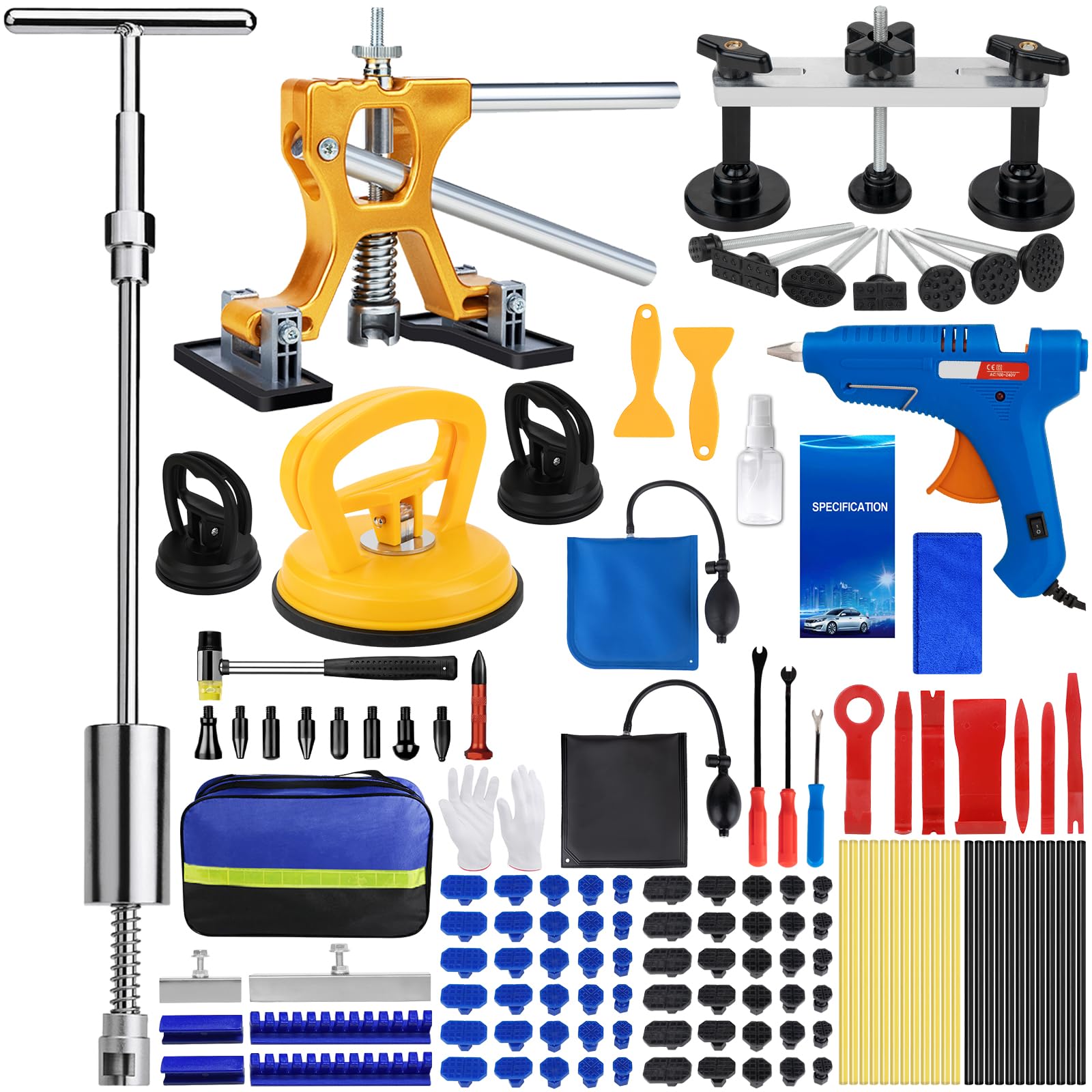 Photo 1 of **MISSING PIECES** ZEUSFIRE Dent Puller Dent Remover Kit for Car, Professional Paintless Dent Removal Tools Kits, Hail Dent Suction Pullers for Auto Body SUV Damage DIY Repair