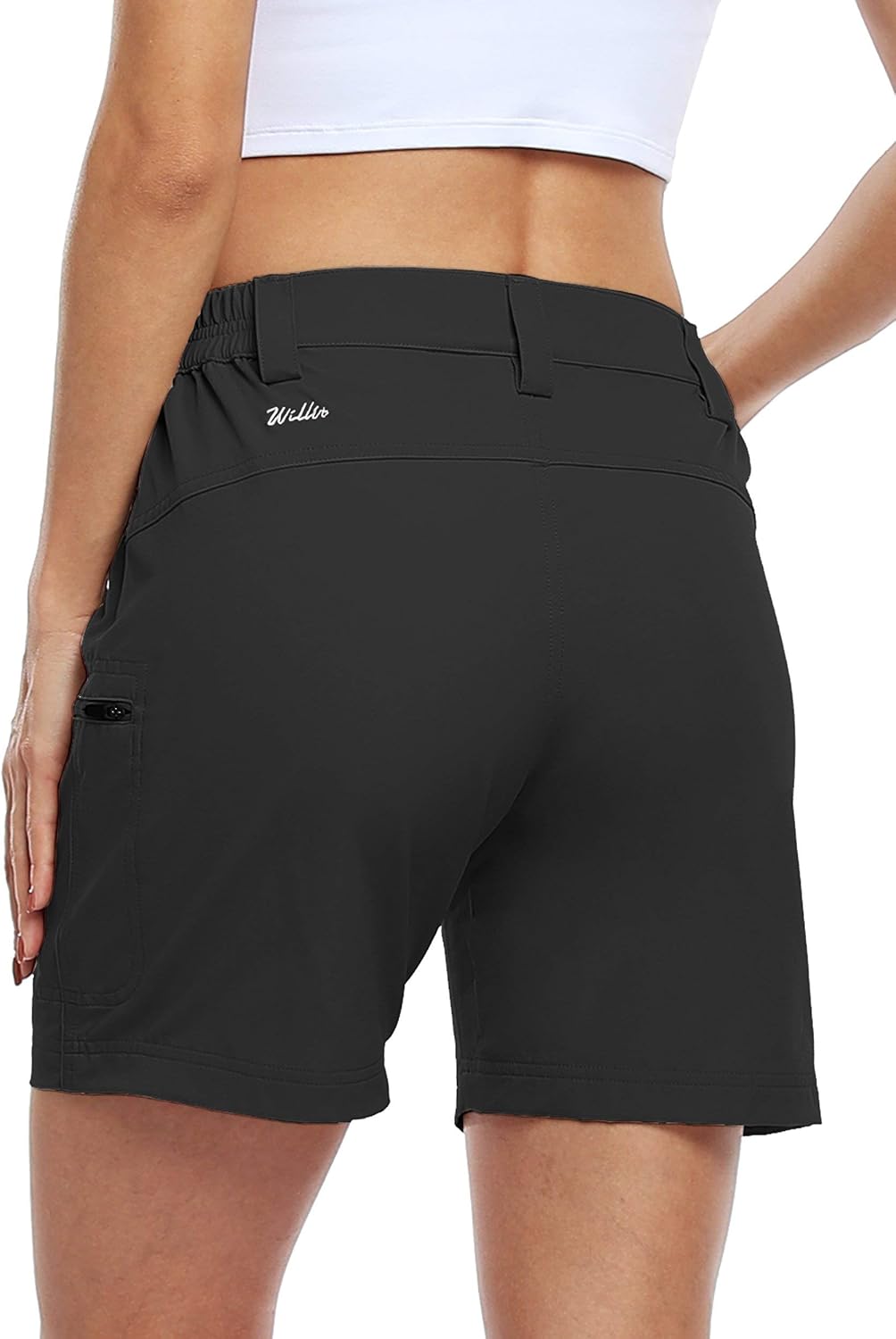 Willit Women's Hiking Cargo Shorts Stretch Golf Active Shorts Water Resistant Outdoor Summer Shorts with Pockets 5" : Clothing