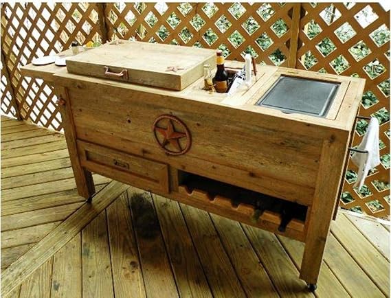 outdoor bar carts with cooler