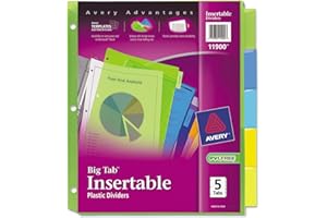 *Big Tab(TM) Plastic Insertable Dividers