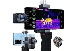 Xinfrared T2 Pro Thermal Night Vision Monocular for iPhone, Deer at 780+ Yards, Thermal Binoculars Scope Mate with HD Super Resolution, 15X Zoom Thermal Goggles for Hunting with Scope Mount - iOS