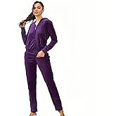 Gary Com Women's Velour Tracksuit Set 2-Piece, Long Sleeve Zip Up Hoodie and Sweatpants Cozy Outfit for Jogging Lounge Wear
