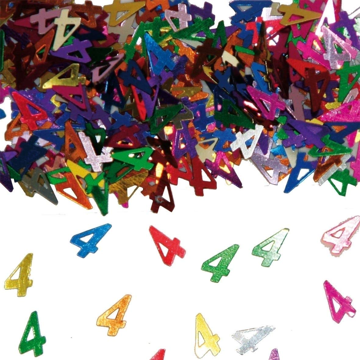 Folat - Party Confetti Number 4 - Multi colors