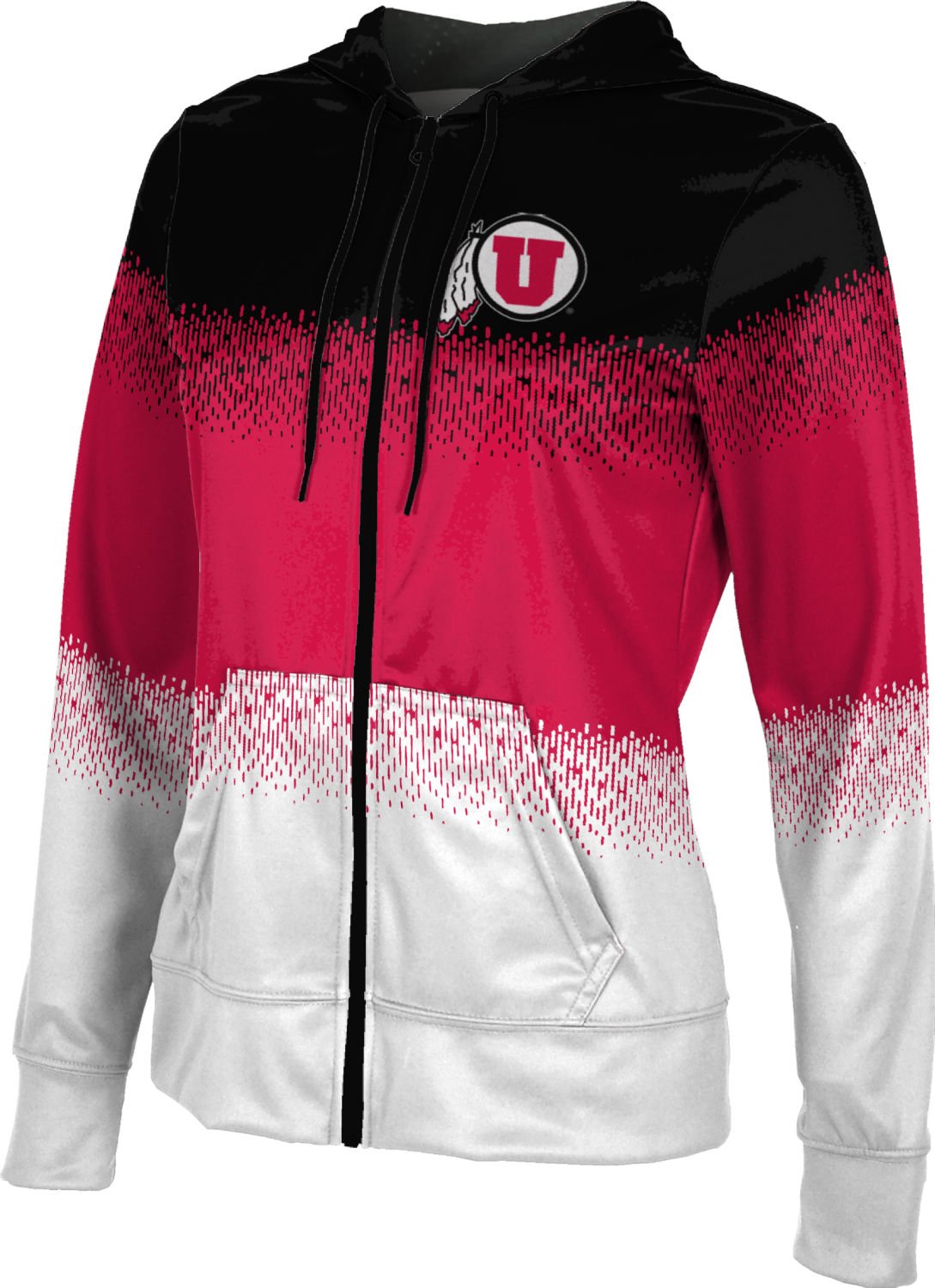 ProSphere University of Utah Women's Zipper Hoodie, School Spirit Sweatshirt (Drip)