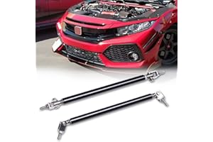 RICH CHOICES 2PCS Adjustable Splitter Strut Rods, 10"-13" Front Lip Strut Rod Bumper Splitter Universal Tie Support Bars，Black