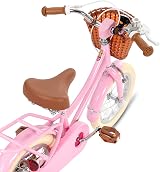 STITCH MANCHI 12 Inch Kids Bike with Basket Stabiliser Pink Girls 3-4 view 3
