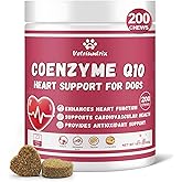 Vetriuntrix Heart Support Supplement for Dogs, Taurine for Senior &amp; Puppy Dogs, Dog Multivitamin with CoQ10 &amp; L-Carnitine for Heart, Cardiovascular &amp; Antioxidant Support - 200ct