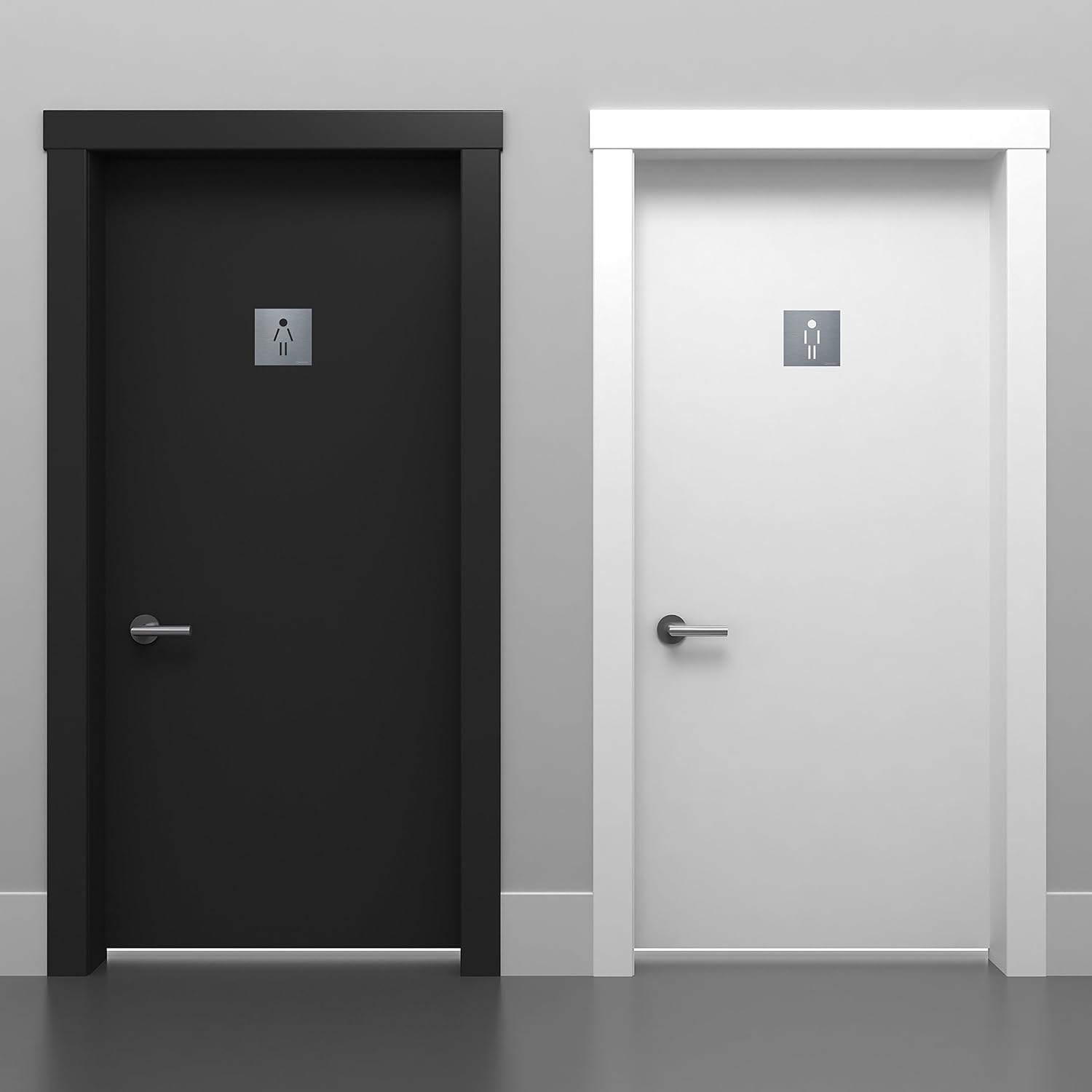 INOXSIGN Design Line 05 Toilet Signs Self-Adhesive Stainless Steel Toilet Signs Tool Installation Elegant and Elegant Made in Germany - Image 3