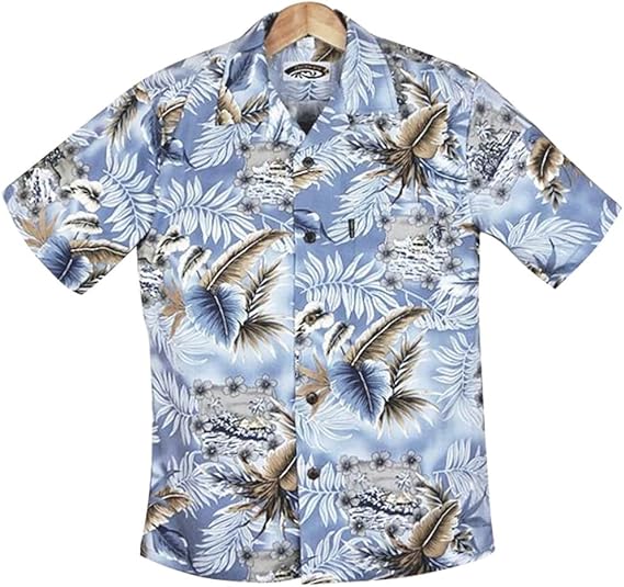 Amazon メンズアロハシャツ アイスブルー 葉 花柄アロハシャツ Ice Blue コットン 大きいサイズ有 シャツ 通販 Amazon メンズアロハシャツ アイスブルー 葉 花柄アロハシャツ Ice Blue コットン 大きいサイズ有 シャツ 通販