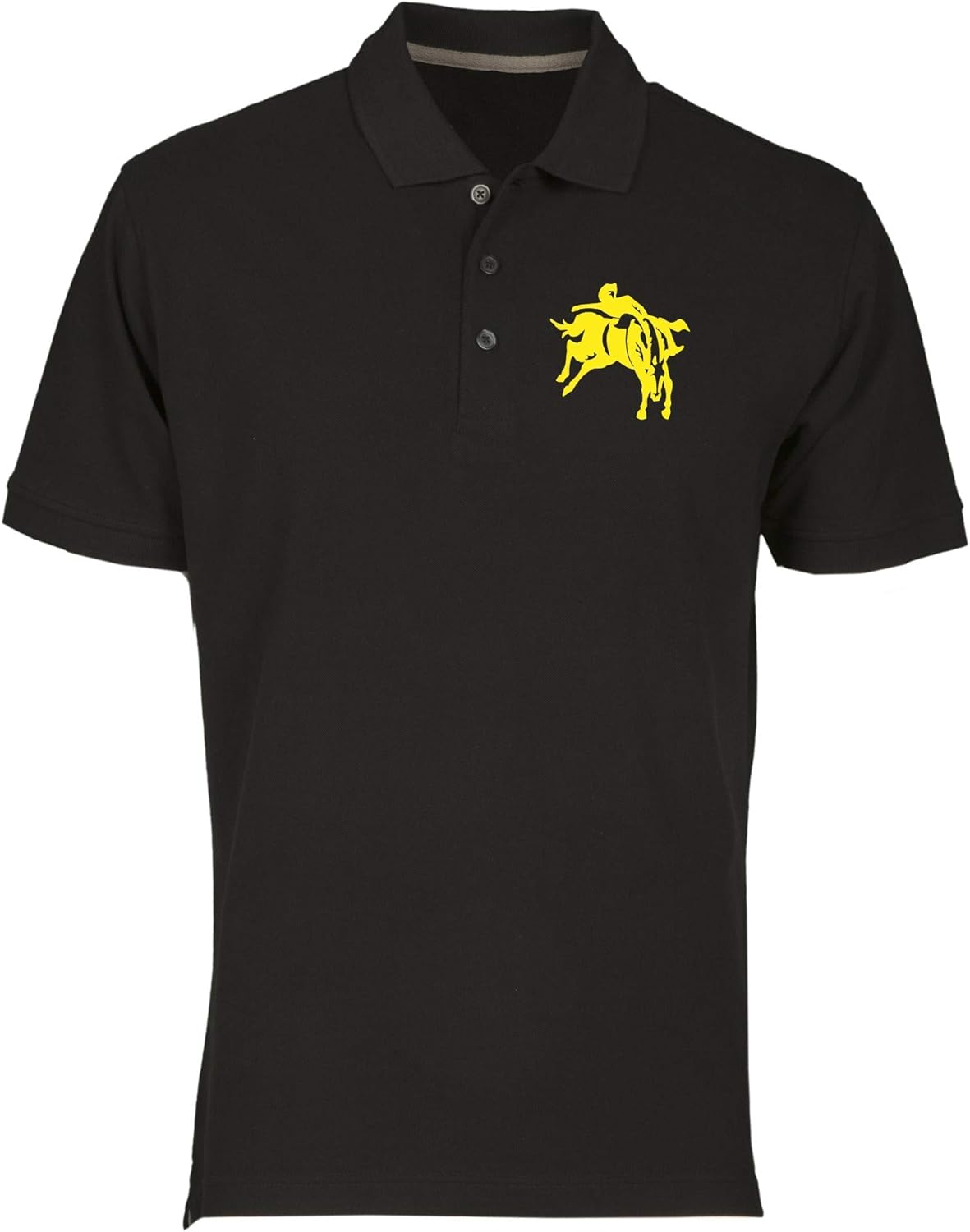 FUN1874 Men's Polo Shirt Black Horses Horse Animal Amazon.co.uk Clothing