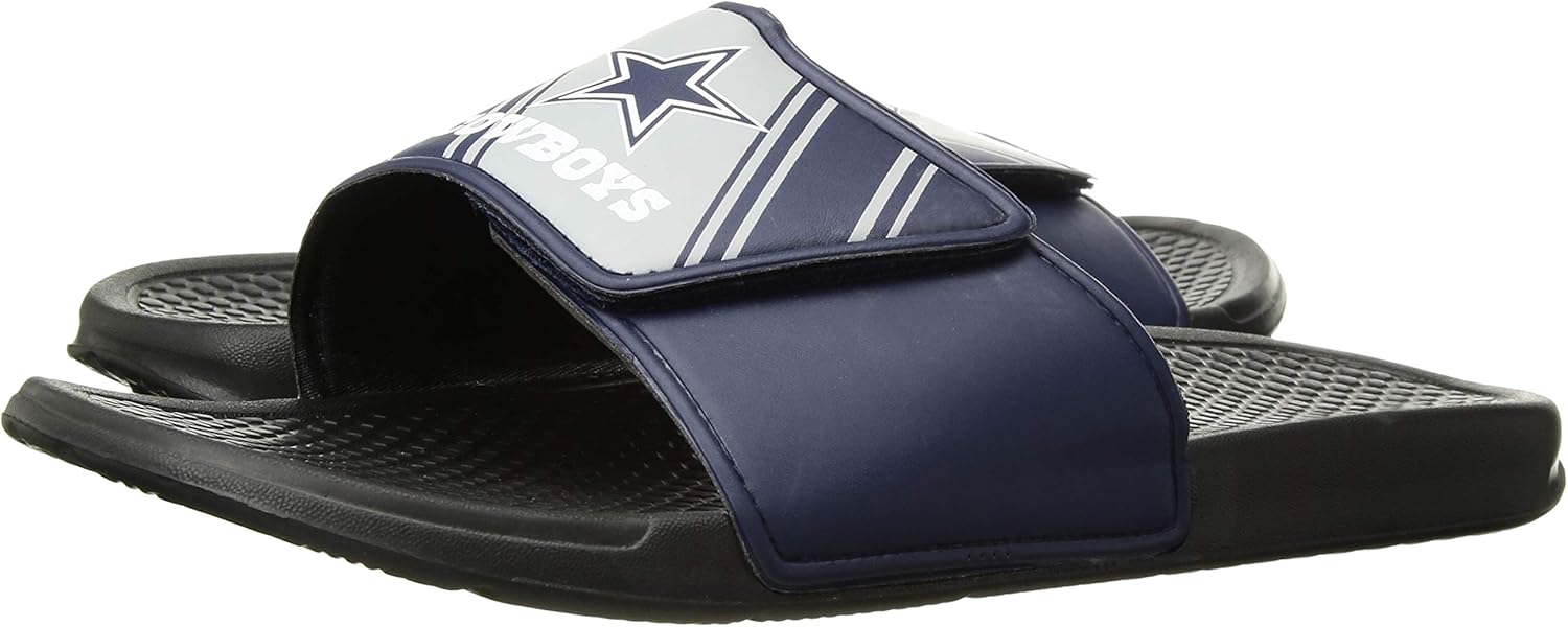 FOCO Men's NFL Stripe Legacy Velcro Sport Slide : Clothing
