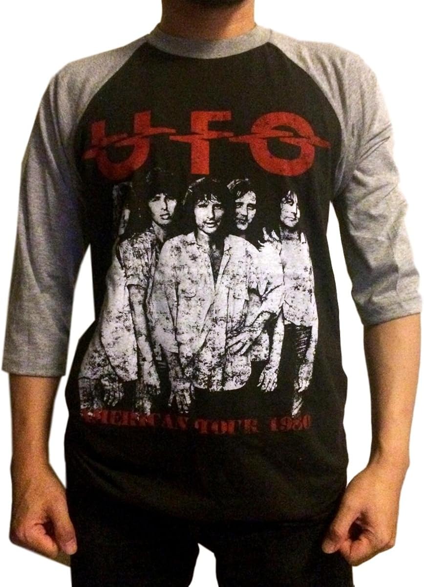 Jigg And Roll Unisex UFO Band TShirt 3/4 Sleeve Baseball