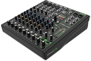 Mackie ProFX10 GO Battery-Powered 10-Channel Analog Audio Mixer With Bluetooth, USB-C Recording Modes, GigFX+ Effects, Onyx Preamps, EQ, Compression, Up to 8 Hours Battery Life