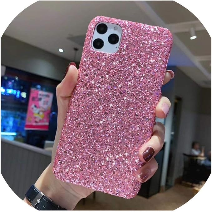 Amazon 高級ブリンブリンキラキラ輝くスパンコール電話ケースiphone 11プロマックスx Xsマックスxr 8 7 6 6 Sプラスメリークリスマスハードカバー For Iphone X Pink 家電 カメラ オンライン通販